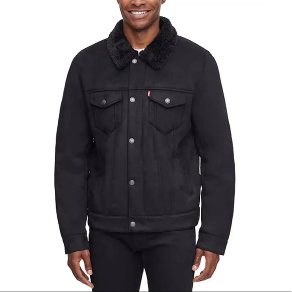 Levi’s Sherpa Faux Suede Trucker Jacket - Picture 2 of 9